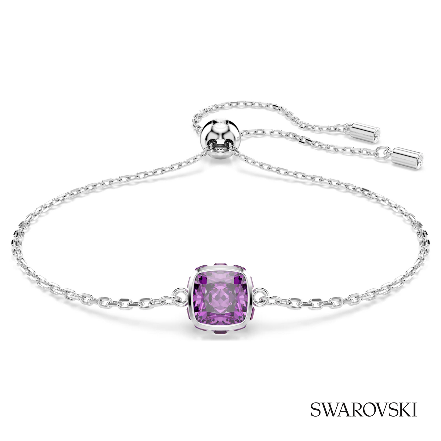 Swarovski Birthstone bracelet, Square cut, February – item 5710519