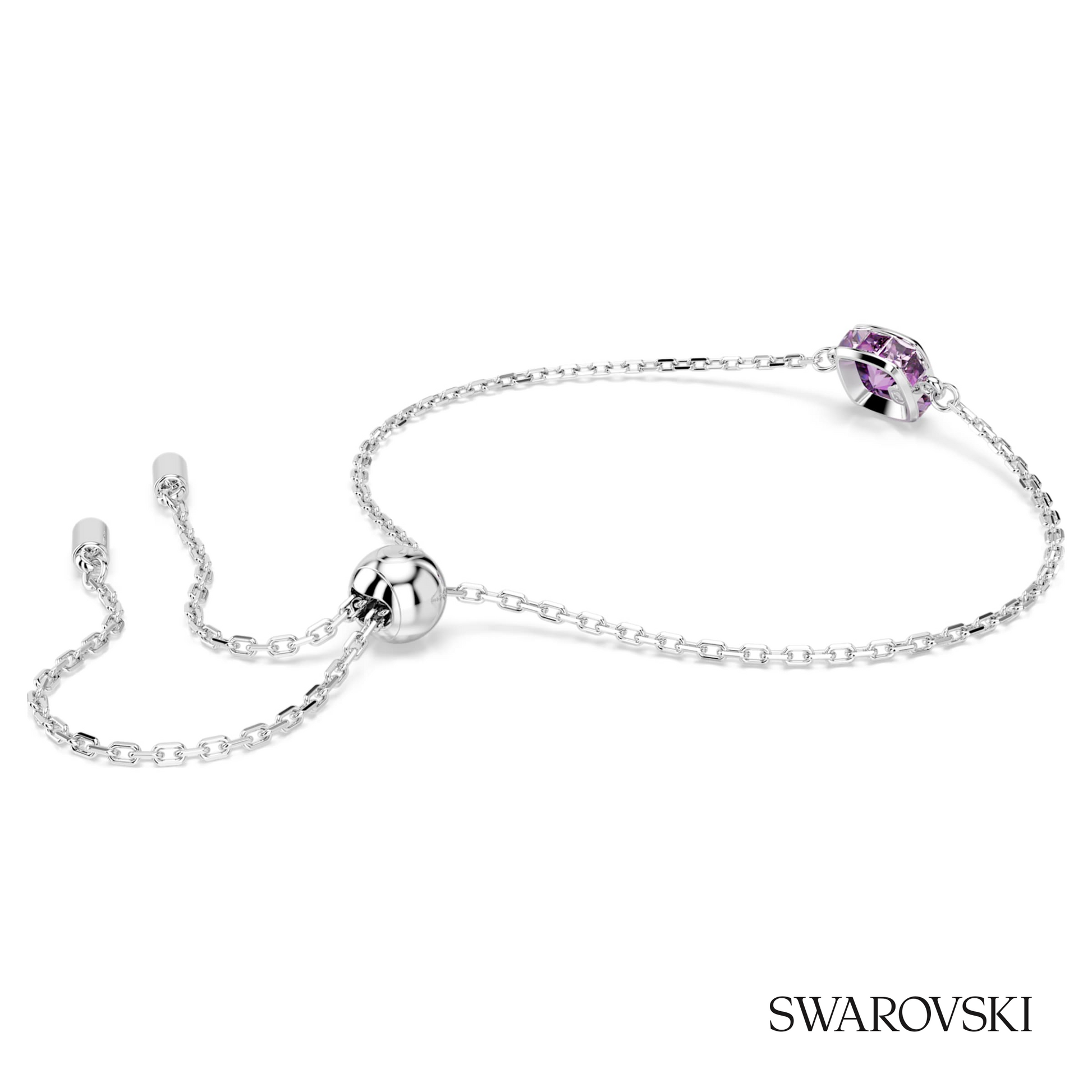 Swarovski Birthstone bracelet, Square cut, February – item 5710519 image 4