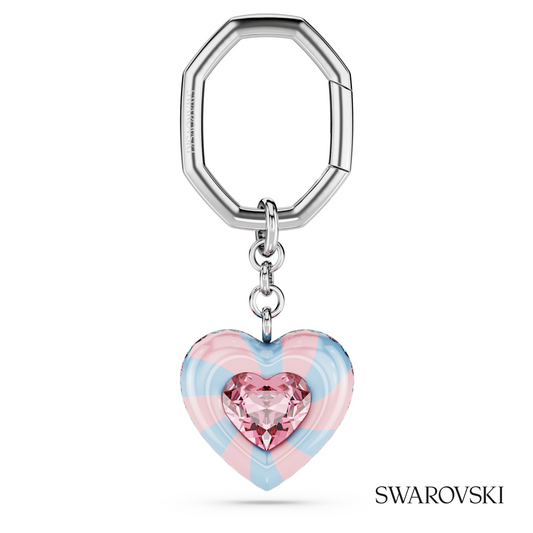 Swarovski Key ring, Heart cut, Heart, Multicolored, Rhodium – item 5713882