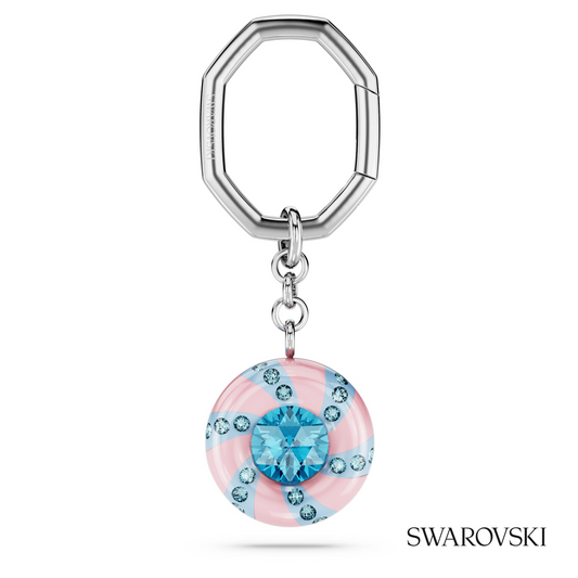 Swarovski Key ring, Round cut, Multicolored, Rhodium plated – item 5713885