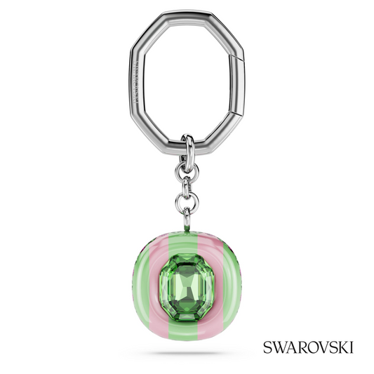 Swarovski Key ring, Octagon cut, Multicolored, Rhodium – item 5713886