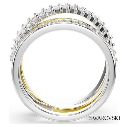 Hyperbola ring, Mixed cuts, White, Mixed metal finish – item 5714161 – view 3