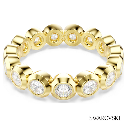 Imber ring, Round cut, White, 18K gold finish – item 5714309