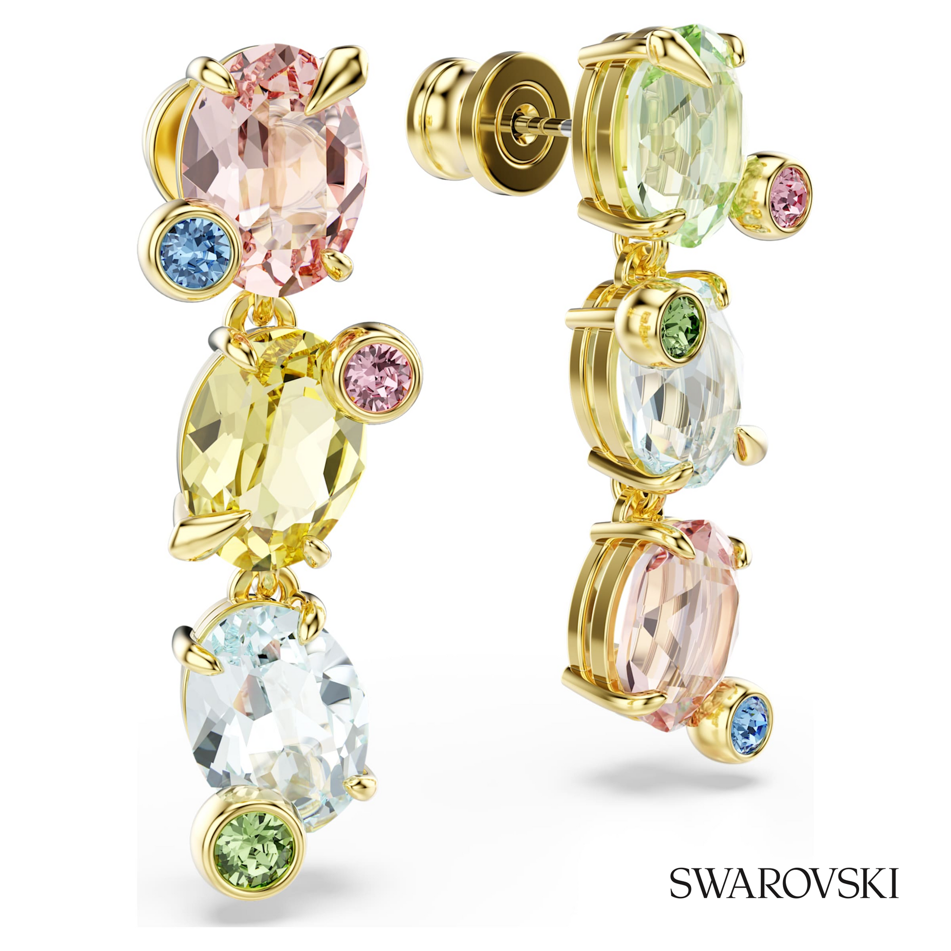 Swarovski Gema drop earrings, Asymmetrical design – item 5714815 image 3