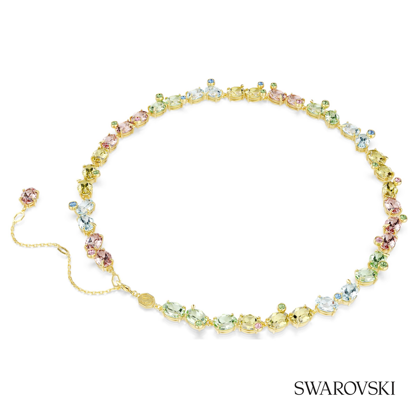 Swarovski Gema necklace, Mixed cuts, Multicolored, 18K – item 5714836 image 4