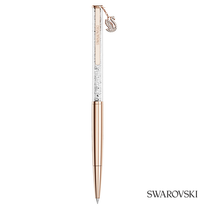 Swarovski Crystalline Ballpoint Pen, Swan, Crystals / Gold Tone Plated / Rose Gold Tone Plated