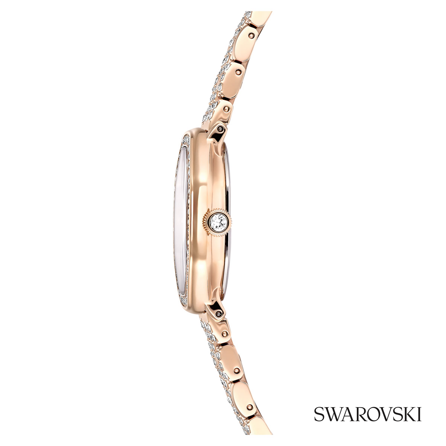 Dextera octagon watch, Swiss Made, Metal bracelet, Gold tone
