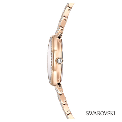 Dextera octagon watch, Swiss Made, Metal bracelet, Gold tone
