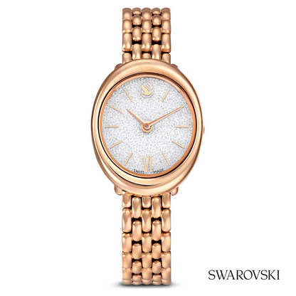 Imber oval watch, Swiss Made, Metal bracelet, Gold tone