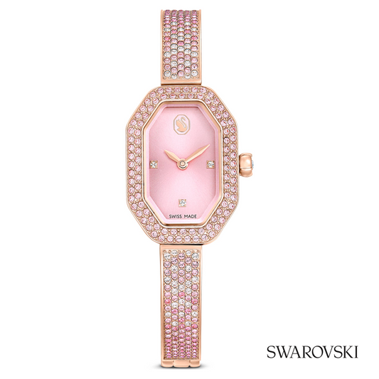Dextera bangle watch, Swiss Made, Metal bracelet, Rose gold-tone plated