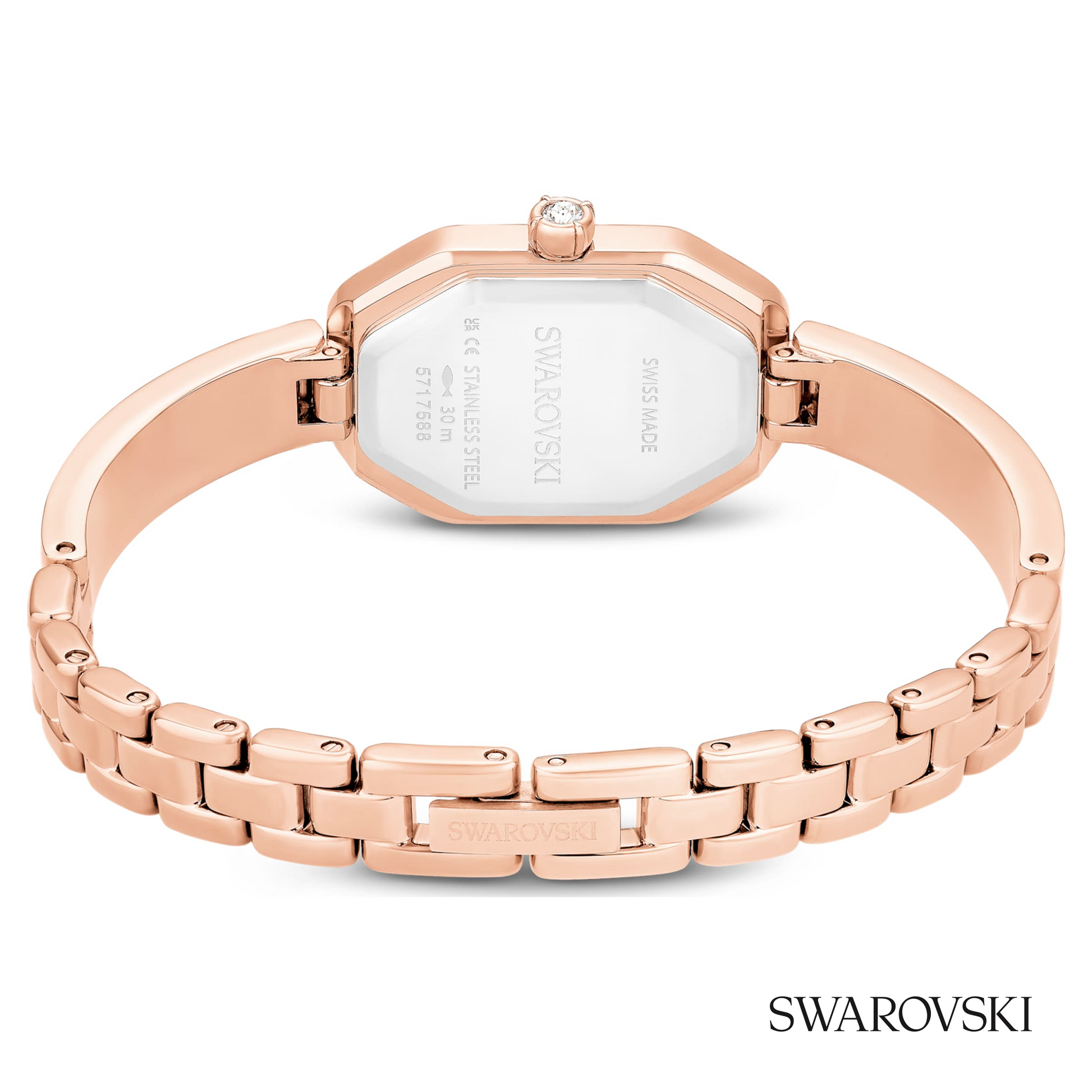 Dextera bangle watch, Swiss Made, Metal bracelet, Rose gold-tone plated