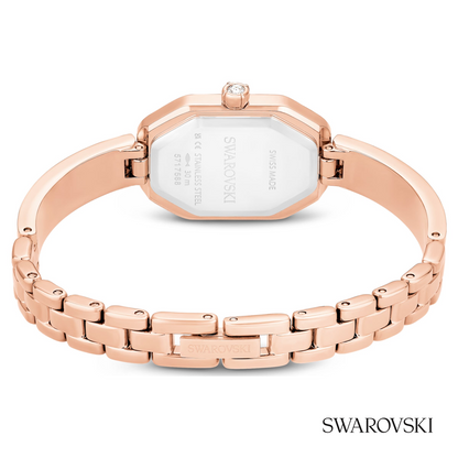 Dextera bangle watch, Swiss Made, Metal bracelet, Rose gold-tone plated