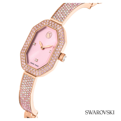 Dextera bangle watch, Swiss Made, Metal bracelet, Rose gold-tone plated
