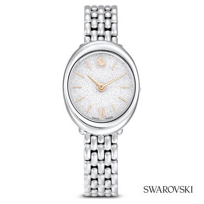Imber oval watch, Swiss Made, Metal bracelet