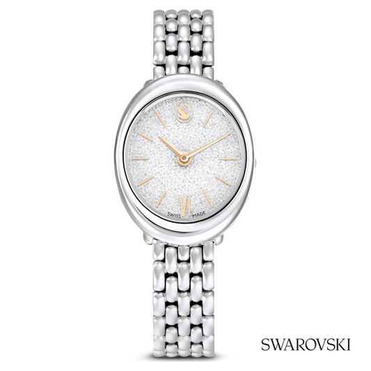 Imber oval watch, Swiss Made, Metal bracelet