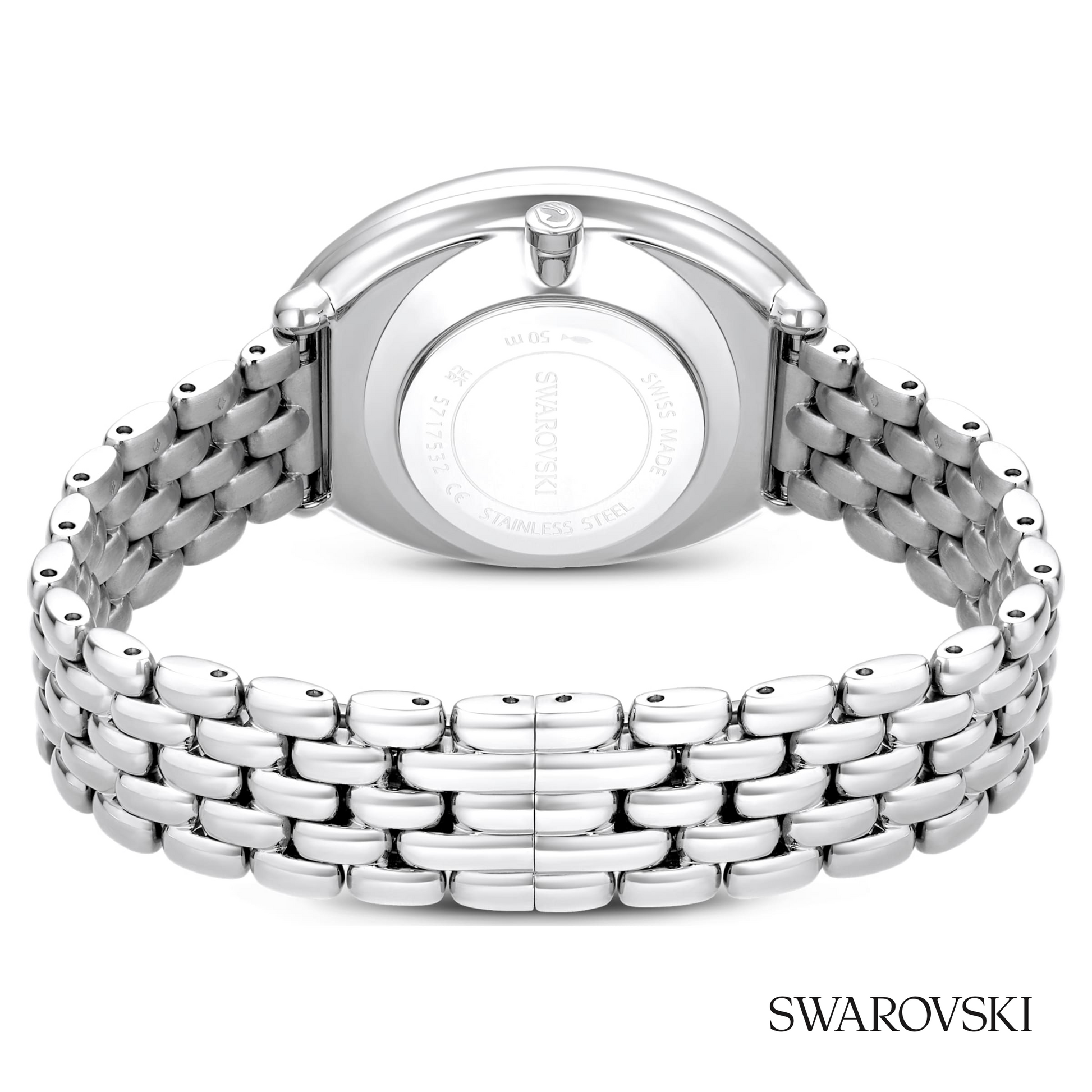 Imber oval watch, Swiss Made, Metal bracelet