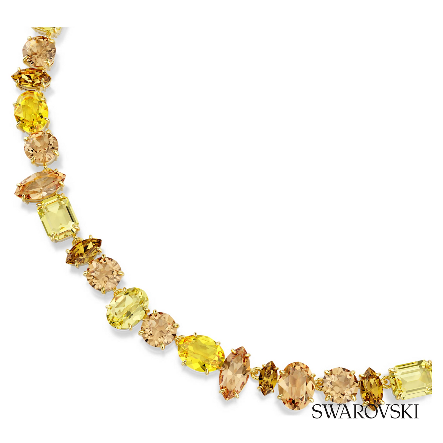 Swarovski Gema necklace, Mixed cuts, Yellow, 18K gold – item 5718071 image 2