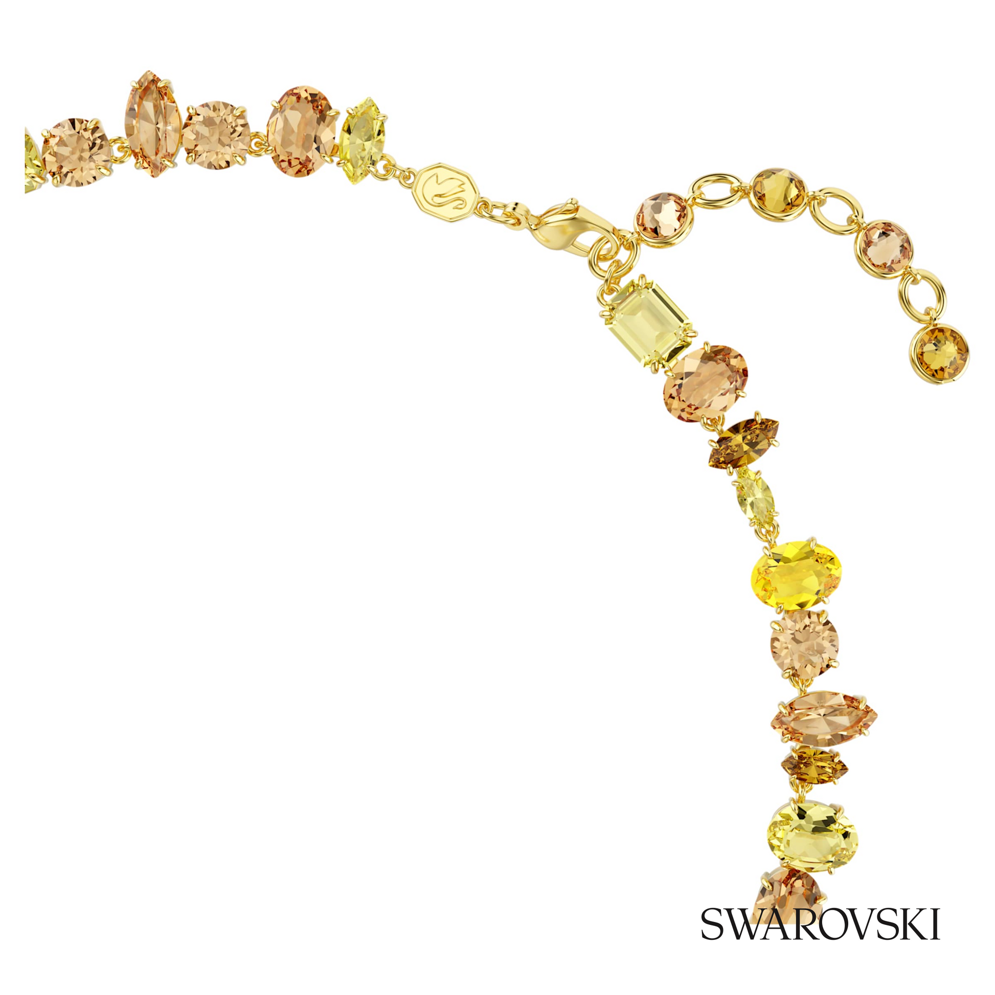 Swarovski Gema necklace, Mixed cuts, Yellow, 18K gold – item 5718071 image 3