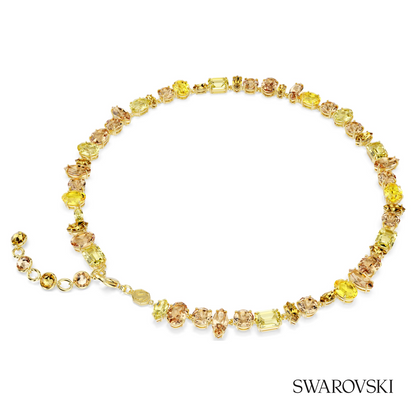 Swarovski Gema necklace, Mixed cuts, Yellow, 18K gold – item 5718071 image 4