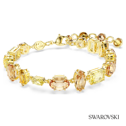 Swarovski Gema bracelet, Mixed cuts, Yellow, 18K gold – item 5718072
