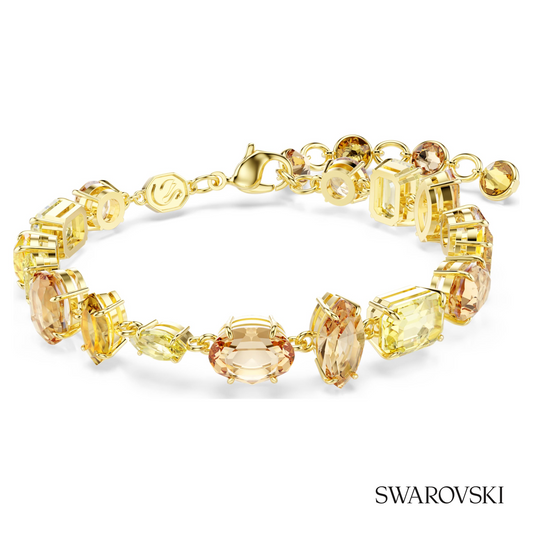 Swarovski Gema bracelet, Mixed cuts, Yellow, 18K gold – item 5718072