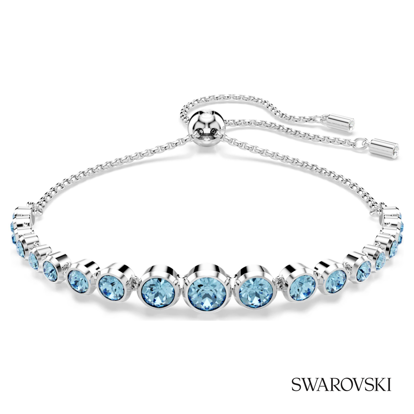 Swarovski Imber bracelet, Mixed round cuts, Blue, Rhodium – item 5719282 image 5