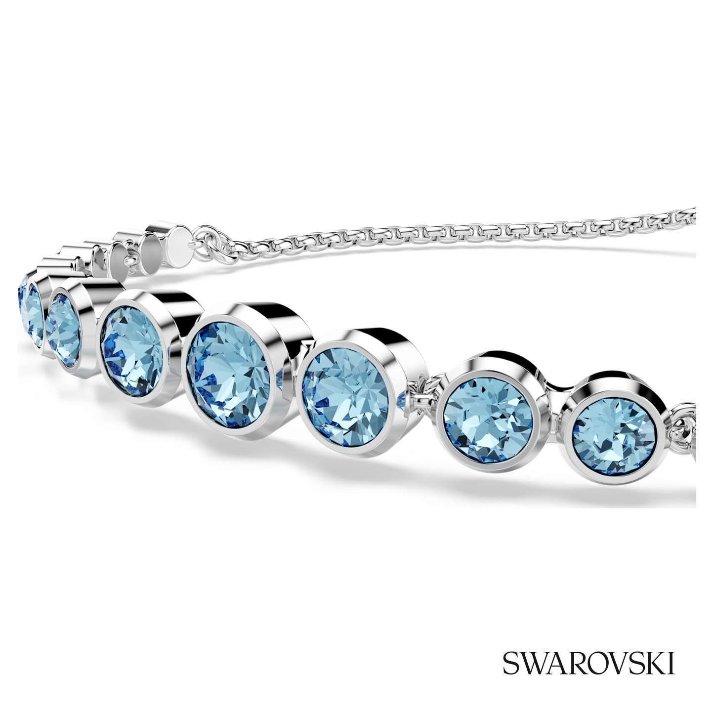 Swarovski Imber bracelet, Mixed round cuts, Blue, Rhodium – item 5719282 image 2