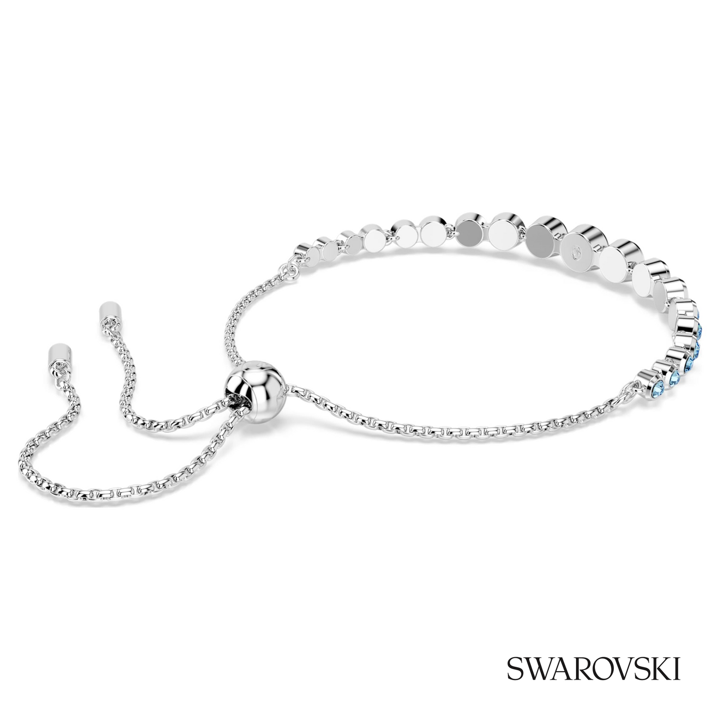 Swarovski Imber bracelet, Mixed round cuts, Blue, Rhodium – item 5719282 image 4
