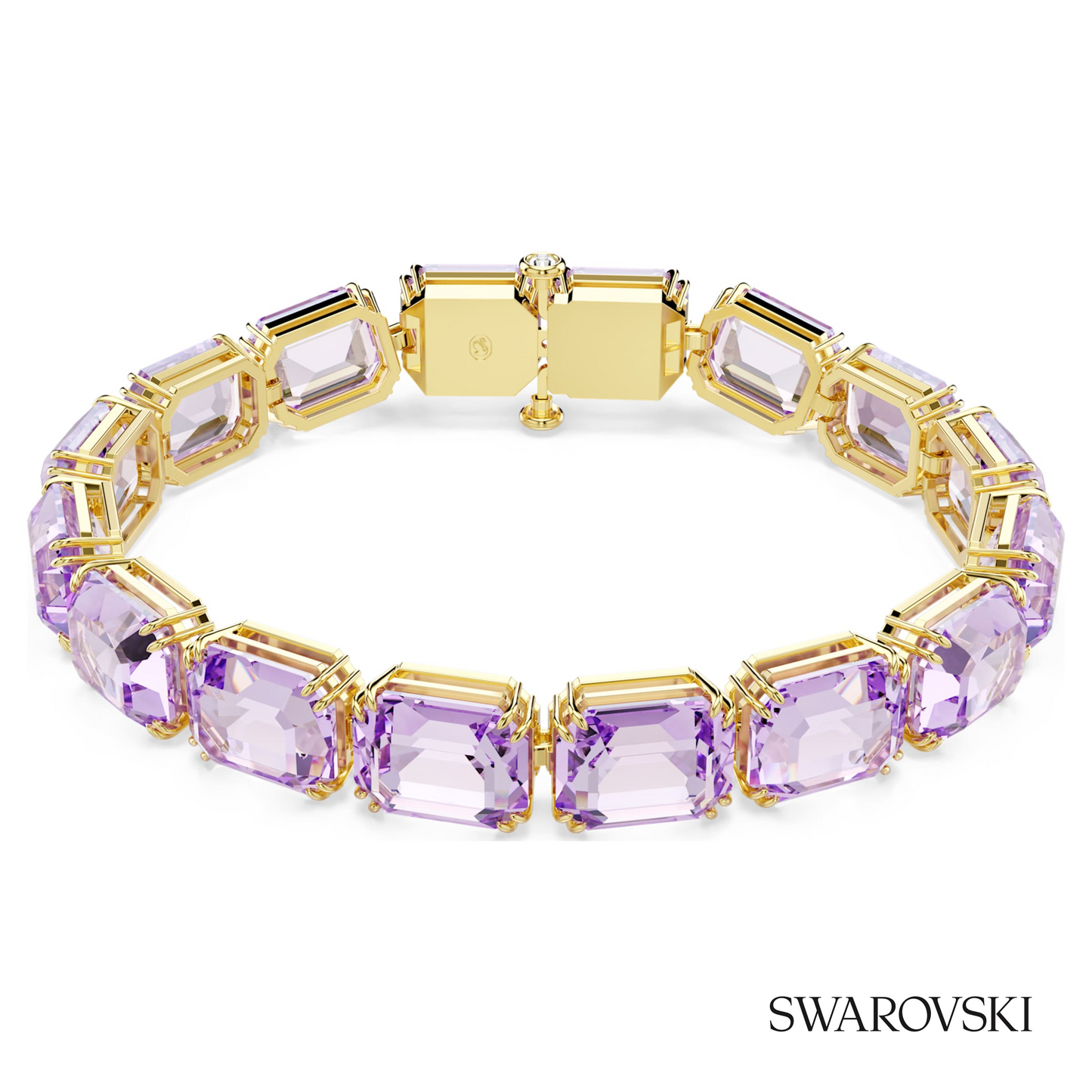 Swarovski Millenia bracelet, Octagon cut, Purple, 18K gold – item 5720487