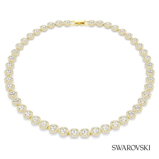 Una Angelic necklace, Round cut, White, 18K gold finish – item 5720505