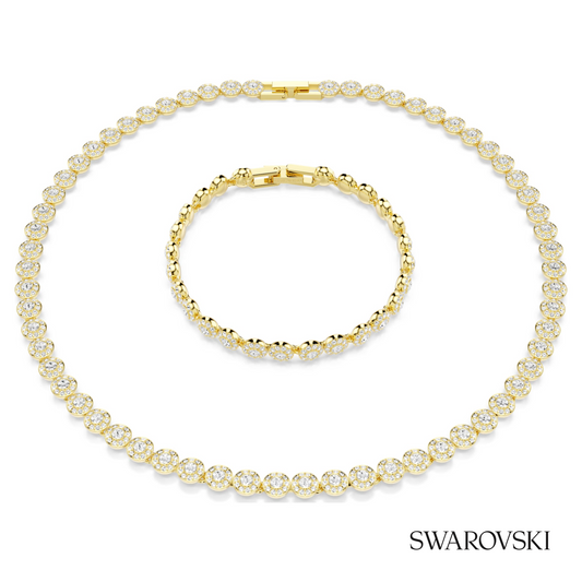 Una Angelic set, Round cut, White, 18K gold finish – item 5720506