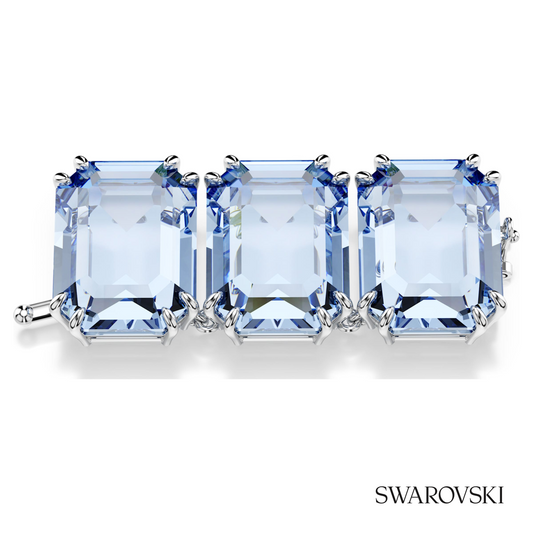 Millenia extender, Octagon cut, Blue, Rhodium plated – item 5720628