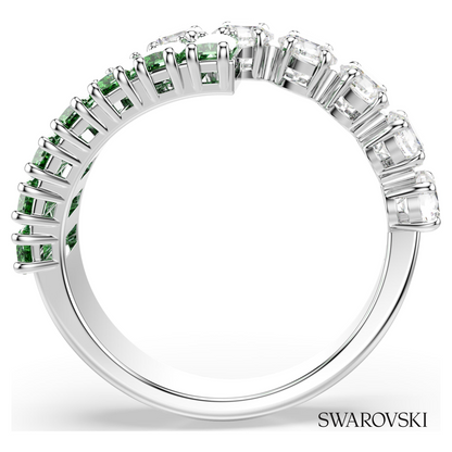 Swarovski Matrix ring, Mixed cuts, Green, Rhodium plated – item 5722454 image 3