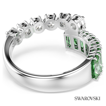 Swarovski Matrix ring, Mixed cuts, Green, Rhodium plated – item 5722454 image 4