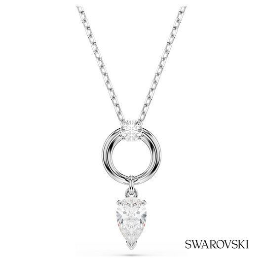 Mesmera pendant, Pear cut, White, Rhodium plated – item 5723146
