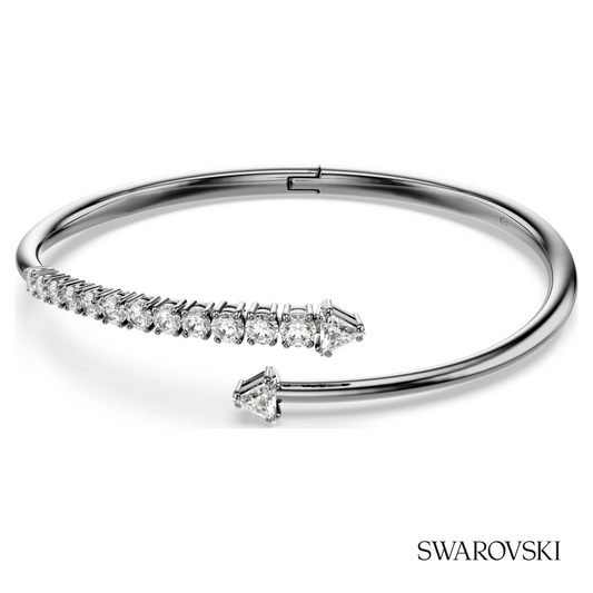 Sublima bangle, White, Ruthenium plated – item 5723170