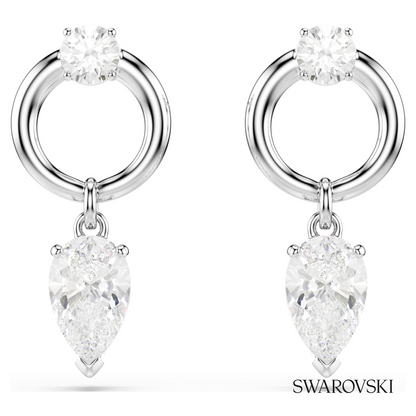 Swarovski Mesmera drop earrings, Mixed cuts, White – item 5723177