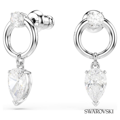 Swarovski Mesmera drop earrings, Mixed cuts, White – item 5723177 image 2