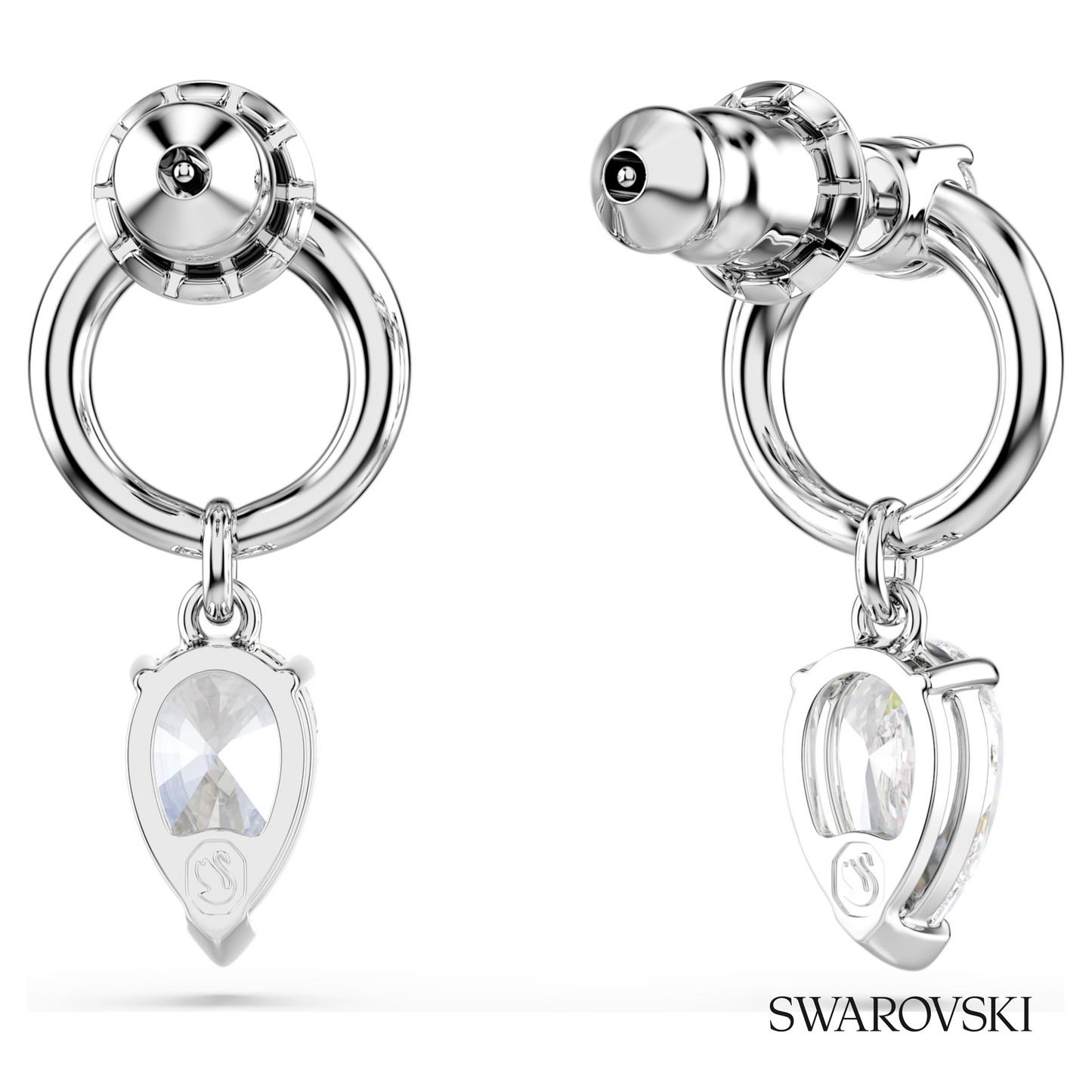 Swarovski Mesmera drop earrings, Mixed cuts, White – item 5723177 image 4