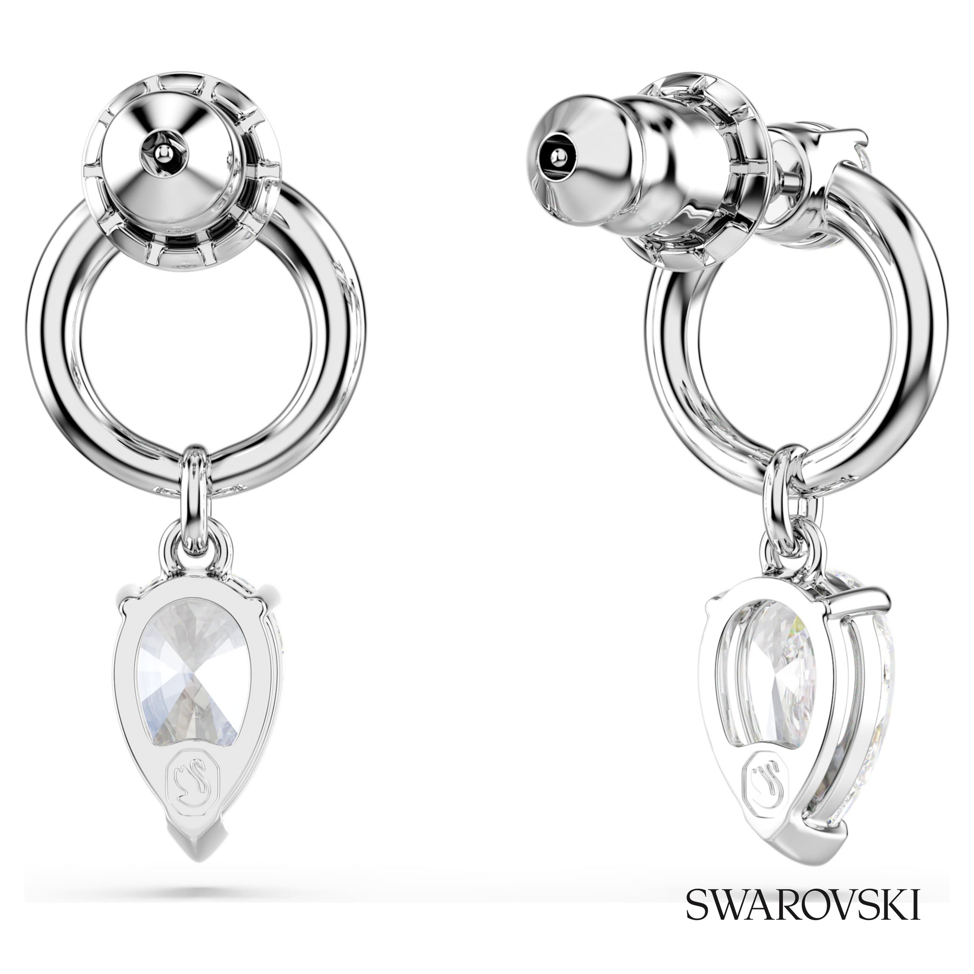 Swarovski Mesmera drop earrings, Mixed cuts, White – item 5723177 image 4