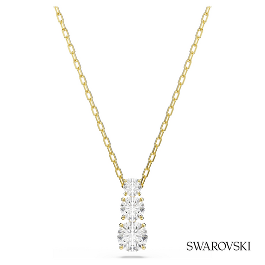 Stilla Attract pendant, Round cut, White, 18K gold finish – item 5723298