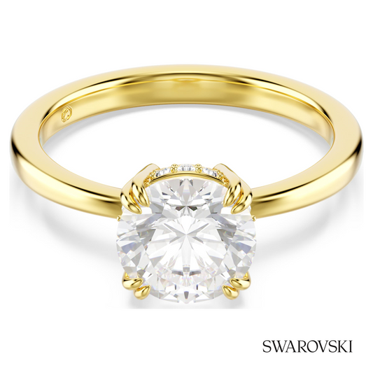 Stilla cocktail ring, Round cut, White, 18K gold finish – item 5723330