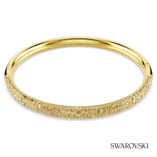 Sublima bangle, Snow pave, Gold tone, 18K gold finish – item 5723336