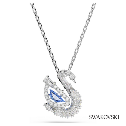 Swarovski Swan pendant, Mixed cuts, Swan, Blue – item 5723389