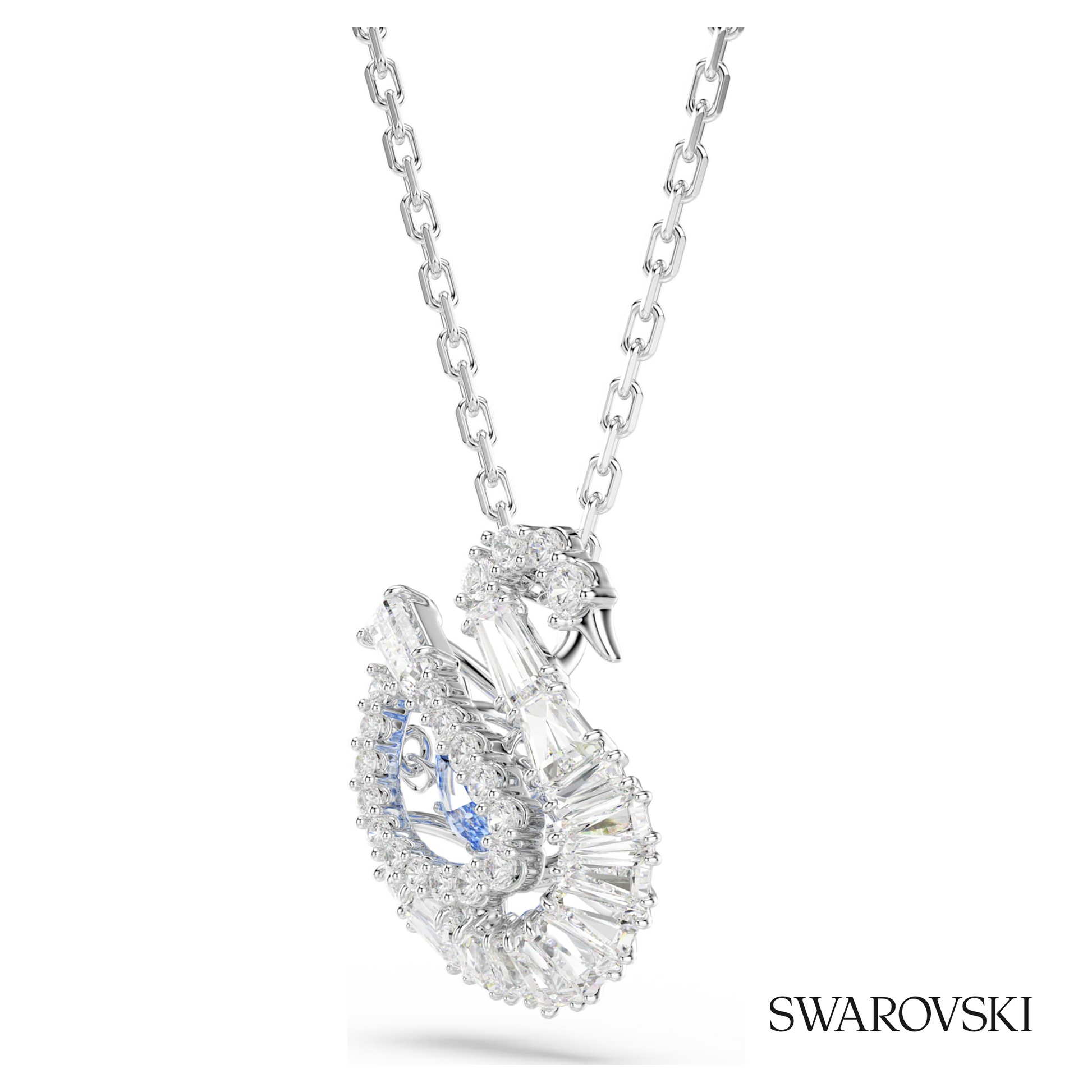 Swarovski Swan pendant, Mixed cuts, Swan, Blue – item 5723389 image 3