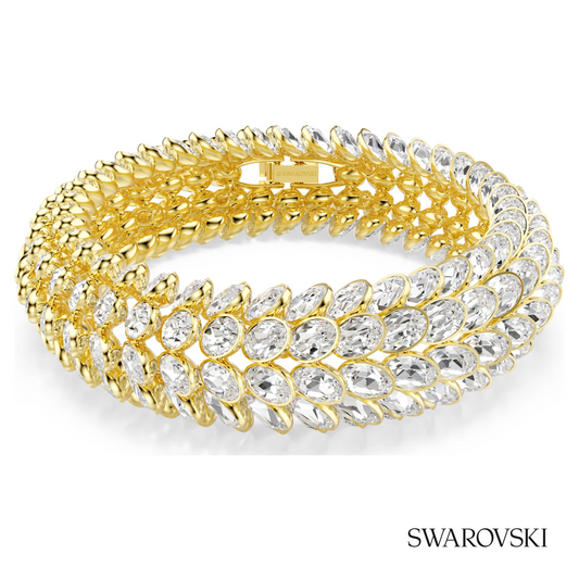 Idyllia bracelet, Oval cut, White, 18K gold finish – item 5723540
