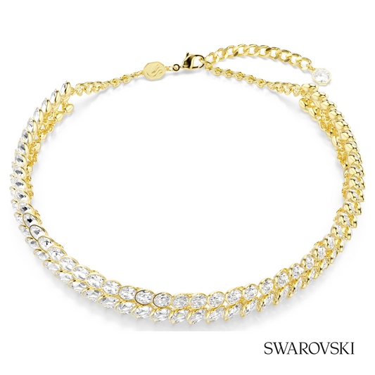 Idyllia choker, Oval cut, White, 18K gold finish – item 5723541