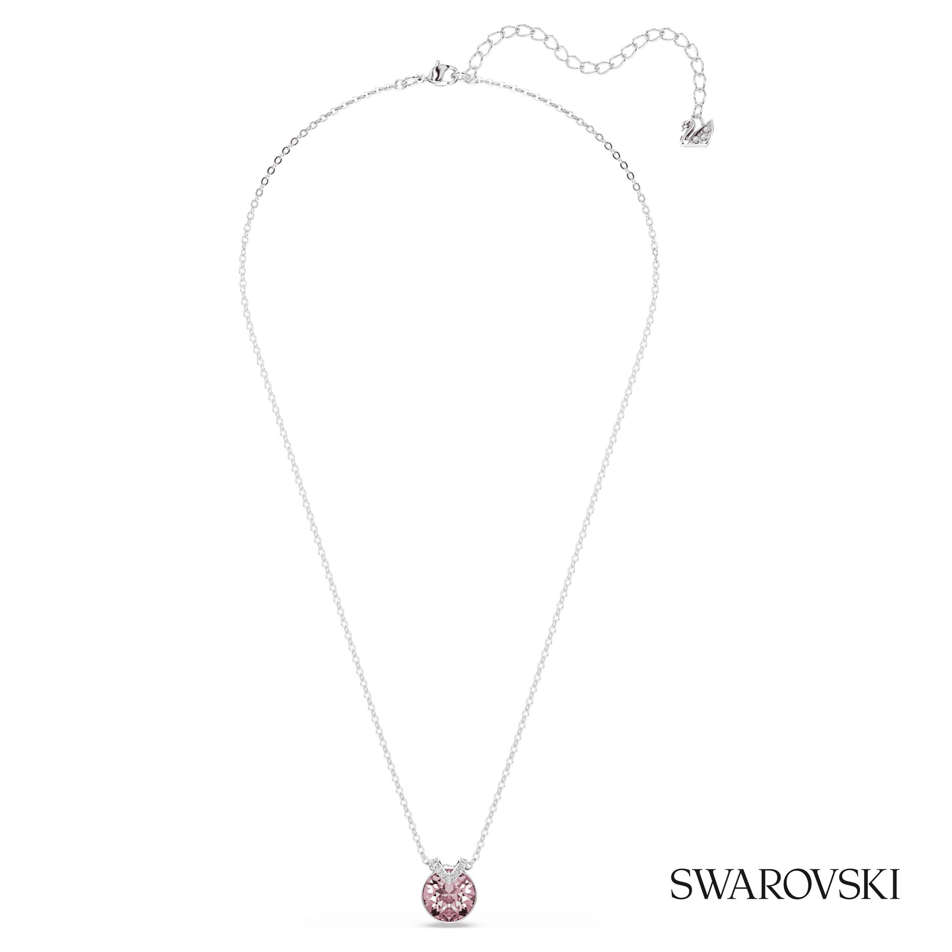 Swarovski Bella V pendant, Round cut, Pink, Rhodium plated – item 5724289 image 2