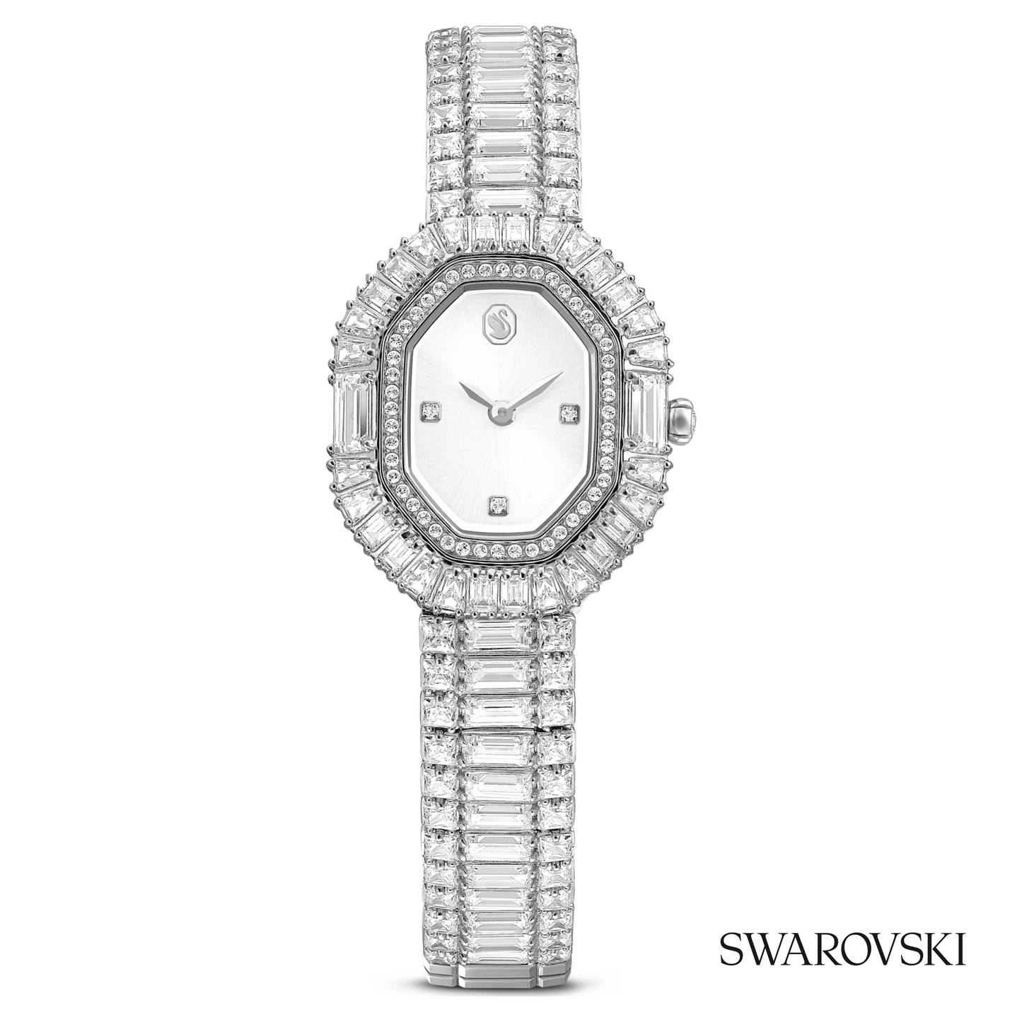 Matrix octagon watch, Baguette cut, Metal bracelet