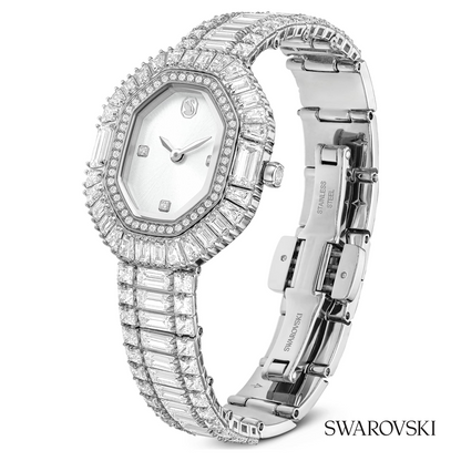 Matrix octagon watch, Baguette cut, Metal bracelet